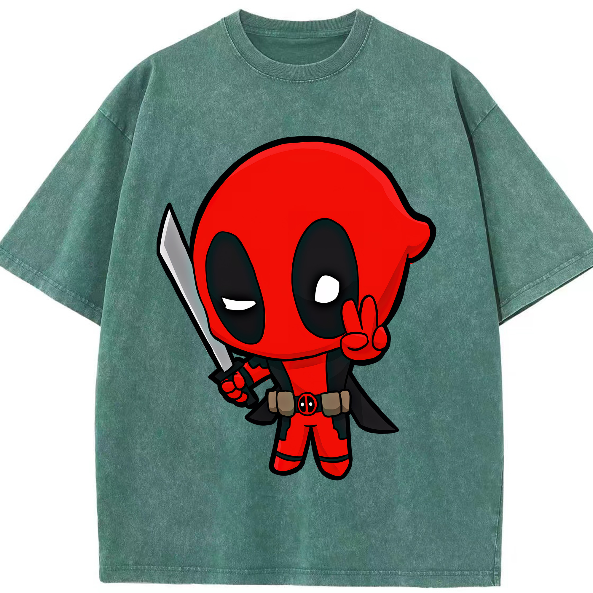 （画像用） Deadpool デッドプール 綿100% ヴィンテージ風 半袖Tシャツ（フロントプリント）